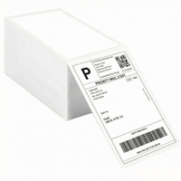 Etiquetas Adhesivas de Papel Impermeable de 4x6 Pulgadas para Envío, Impresora Térmica de Formato Continuo, Uso en Supermercados, 500 Etiquetas por Paquete