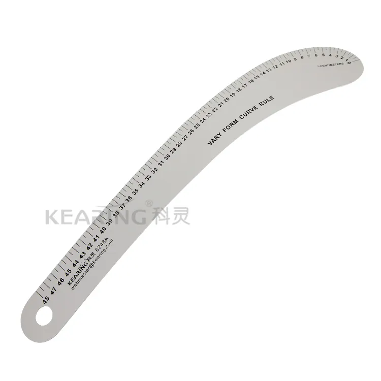 Règle de courbe française en métal de 48CM, matériau d'aviation, épaisseur de 1.5mm, Flexible, pour tailleur # 6248A