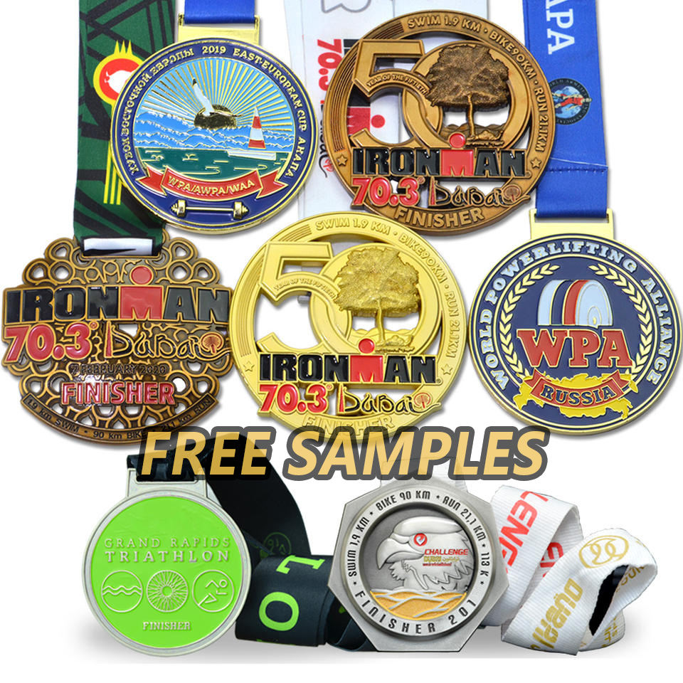 Russia Awards Custom Antique Copper Modern Traditional Gold-Plated Bodybuilding Medal with Die Casting Metal