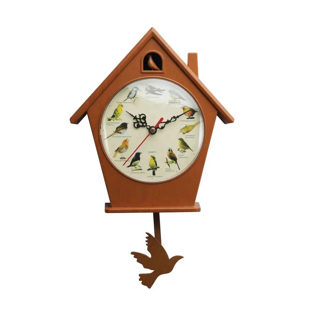2021ควอตซ์แกว่งนกกาเหว่านาฬิกาในบ้านตกแต่งผนังนาฬิกาด้วยเสียง
