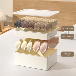 3in1 Underwear <strong>Organizer</strong> with Lid 12 Cell <strong>Stackable</strong> Sock <strong>Organizer</strong> Plastic Underwear Storage Bin for <strong>Bras</strong> Underwear and Socks - Product Image 6