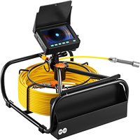 Caméra d'égout, 164 pieds/50 m, caméra d'inspection de vidange de tuyau 4.3 "avec fonction DVR et lumières LED, endoscope étanche IP68