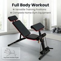 Banc de musculation multifonctionnel réglable pour la maison, banc d'entraînement complet pour le corps avec bandes de résistance, équipement d'entraînement de force
