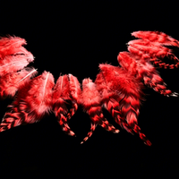 Plume de coq barde pour la pêche à la mouche, artisanat DIY, costume, bibelots, chapeau, fascinator, accessoire pour cheveux, fête de carnaval, décoration de Noël