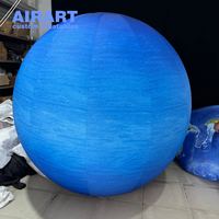 Ballon gonflable personnalisé de style différent, galaxie Voie lactée de 2 m de diamètre, 8 planètes, pour activité en boîte de nuit, affichage suspendu
