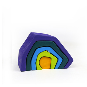 High Quality Rainbow Stacking Toys Unisex Educational Wooden <b>Block</b> Set Beautiful Puzzle in Box Packaging - Product Image 2