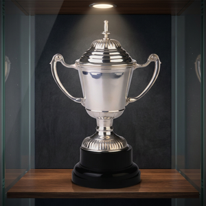 Copa de Trofeo Decorativa Náutica de Metal Plateado y Latón Pulido para el Hogar - Product Image 2