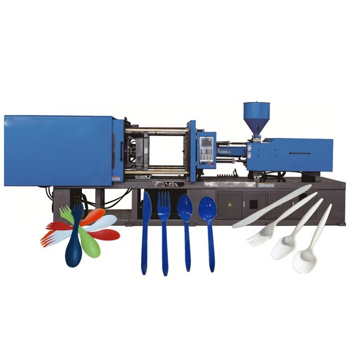 Factory Cheap Price Automatic Disposable One Time Plastic Ddible Fork Knife Spoon Mould Making Injection Molding Machine