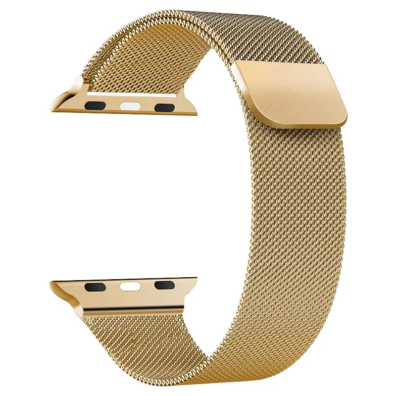 Keepwin 38 40 41 42 44 45mm Loop Replacement Metal Milanese Stainless Steel Smartwatch Bands Strap for Apple Series 7 6 5 4 3 SE