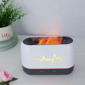 Source Flame <b>Humidifier</b> 0.5L USB Powered Aroma Diffuser With Heartbeat Light Pattern For Home And Office Use - Product Image 4
