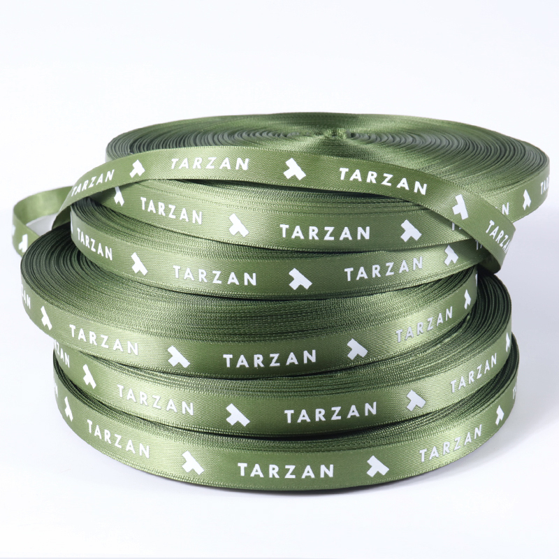Factory Cheap Wholesale Polyester Festival Party Decoration Printed Xmas Packing Green Satin Christmas Ribbon Image 2