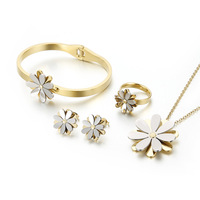 Energinox Exquis Elégant Fleur Filles Bijoux Marguerite Collier Boucles D'oreilles Anneau