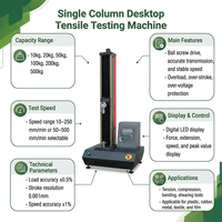 Máquina de Ensayo de Tracción con Control Digital por Computadora LITUO, Estándar ASTM ISO, Probador de Resistencia de Materiales de Columna Única