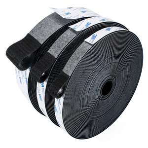 Rouleau de bande auto-adhésive en nylon 100% avec crochets et boucles, tissus en nylon, attaches adhésives Velcro, bande de fixation adhésive forte, Velcro - Product Image 4