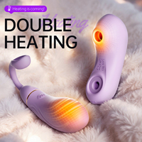Vibromasseur culotte en silicone souple, portable, à succion, double chauffage, télécommande APP, œuf vibrant clitoridien, jouet sexuel pour femme adulte, OEM ODM