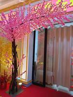 Pohon Sakura buatan bunga Sakura Jepang untuk dekorasi pernikahan lengkungan besar 2m dalam ruangan luar ruangan panjang natal Thanksgiving