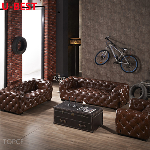 U-BEST Divano Chesterfield in Pelle, Set di Mobili da Salotto, Arredamento per Soggiorno - Product Image 2