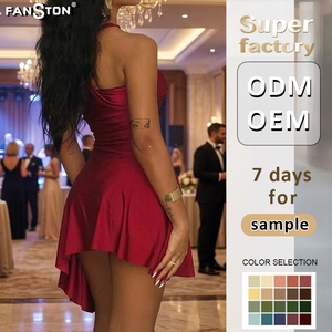 Nouvelle Robe Mini Sexy Sans Manches Halter Style Européen et Américain 2026 – Tendance Estivale, Dos Nu, Coupe Ajustée pour Femme - Product Image 2