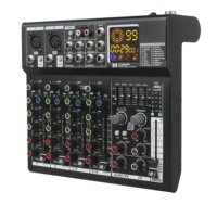 6 Saluran Phantom 48V MR600 DSP Prosesor Multi Efek Digital Power Mini Metal Audio Mixer