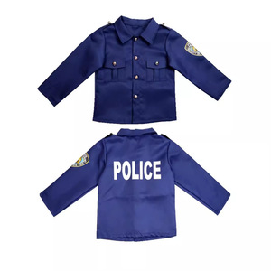 Costume d'officier policier <span class=keywords><strong>shérif</strong></span> enfant Halloween 8 pièces tenues <span class=keywords><strong>de</strong></span> jour <span class=keywords><strong>de</strong></span> carrière pour enfants garçons comprend robes pantalons menottes - Product Image 3