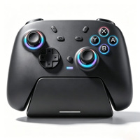 Manette de jeu sans fil C-STAR 2.4G avec double moteur de vibration, design ergonomique, batterie 800 mAh, compatible PC/jeux et téléphone