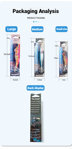 Lmaide nouveau poids multi-grammes pêche en mer bois crevettes calmar crochet simulation 3.5 #2.2 #1.8 # calmar aiguille Luya appât en gros - Product Image 6