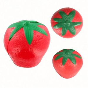 Custom Logo Promotional Gifts Pu <b>Foam</b> <b>Shape</b> Toy Strawberry Stress Reliever Ball - Product Image 3