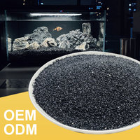 Sable de silice noir décoratif pour aquarium, substrat pour plantes d'aquarium et travaux manuels
