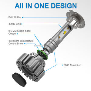 Mini phare de voiture Led sans ventilateur, vente en gros d'usine NF H13 HB3 H15 H16 Led phare H11 H7 H4 HB4 880 881 Led projecteur - Product Image 2