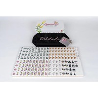 Ensemble de Mahjong en Acrylique Rose Oh La La, Nouveau Motif Américain, Luxueux et Élégant, Jeu de Table, Cadeau, Casino, Jeux d'Hasard