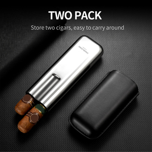 CIGARLOONG Estuche Portátil para <span class=keywords><strong>Puros</strong></span>, Funda Protectora Humidificadora para 2 Cigarros <span class=keywords><strong>Cubanos</strong></span> - Product Image 4