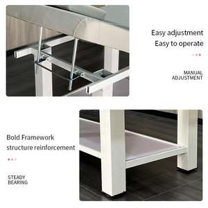 Lit de beauté confortable en cuir synthétique Rembourrage en latex Traitements du visage Salon des cils et des sourcils Meilleure vente sur <span class=keywords><strong>Amazon</strong></span> - Product Image 5