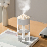 Humidificateur diffuseur de brume chaude portable, élégant et durable, avec 3 lumières réglables, alimenté par USB, pour bureau et maison, en plastique, modèle 2025