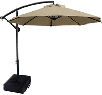 ABCCANOPY 10 FT Outdoor Patio Cantilever Regenschirm Offset Hängende Regenschirme r Markts chirm mit Kurbel & Kreuz Basis