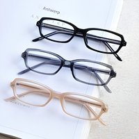 MS K9209 Monture optique de haute qualité style punk, petite monture carrée pleine, branches en acétate TR90, logo personnalisé décoratif, lunettes