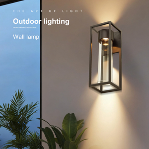 Applique murale LED d'extérieur <span class=keywords><strong>chic</strong></span> et carrée, étanche, avec aluminium durable et verre transparent pour jardin - Product Image 5