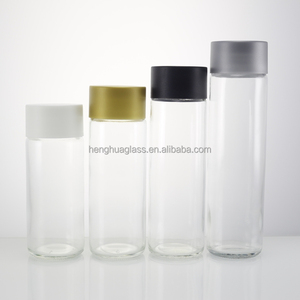 Chất Lượng Cao 250Ml 350Ml 500Ml 750Ml VOSS Thủy Tinh Nước Khoáng Chai Thủy Tinh Tròn Đồ Uống Uống Chai Nước Trái Cây Với Nắp Nhựa - Product Image 2