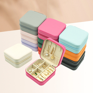 Custodia personalizzata con Mini cerniera, collana ad anello portatile, gioielli, portaoggetti cosmetici da viaggio, portagioie, piccola borsa per il trucco - Product Image 1