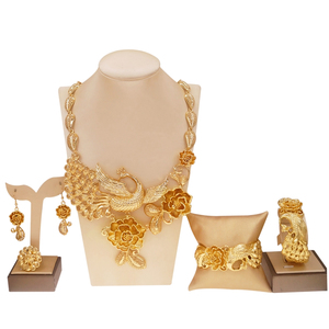 Ensemble de <span class=keywords><strong>bijoux</strong></span> exquis Zhuerrui, collier de haute qualité, <span class=keywords><strong>bijoux</strong></span> de mariage en or, accessoires de costume <span class=keywords><strong>italiens</strong></span>, ensembles de <span class=keywords><strong>bijoux</strong></span> HH19061103 - Product Image 6