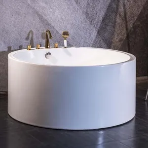 تخصيص حجم موك وحدة واحدة جولة حقيبة ورقية بلون أبيض غير لامع أفضل الاكريليك حوض استحمام ذو سطح صلب الدوامات