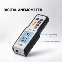 HT-9829 Anemometer Digital Industri Portabel Presisi Tinggi dengan Kawat Panas untuk Pengukuran Kecepatan Udara dan Suhu pada Pengujian Saluran HVAC