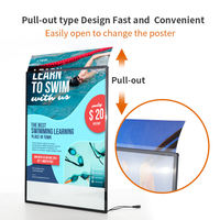 Boîte lumineuse publicitaire LED murale suspendue personnalisée à livraison rapide A1 A2 A3 pour restaurants, magasins, bars, hôtels, centres commerciaux