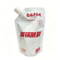 Pochette Doypack à bec verseur incliné imprimée en héliogravure personnalisée, en PET/PE laminé de qualité alimentaire, anti-fuite, pour emballage de liquides, sauces et jus