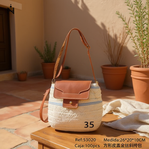 Bolso bandolera cuadrado de cuero con solapa y hilo dorado, 26x20x10cm, estilo étnico, bolso de mano para mujer - Product Image 3