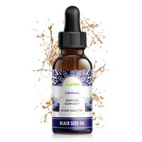 Huile de Nigelle Noire Liquide OEM/ODM avec Vitamine D3 K2, Huile de Nigella Sativa Pressée à Froid, Complément Alimentaire Quotidien pour le Bien-être