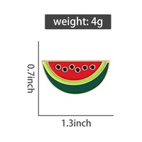 Palestijnse vlag fruit watermeloen driekleurig geschilderde metalen broche kraagpin kledingaccessoires fabriek groothandel