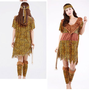 BAIGE nouveautés Halloween imprimé léopard vêtements indiens africains Parent-enfant Cosplay Costume drôle pour la famille - Product Image 5