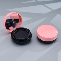 Étui compact de luxe pour fond de teint coussin d'air BB crème, étui compact personnalisé pour poudre compacte cosmétique ronde, étui compact correcteur avec miroir