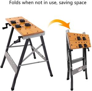Suole — banc de travail à trépied pliable, banc Portable en <span class=keywords><strong>bois</strong></span>, en acier inoxydable, <span class=keywords><strong>pour</strong></span> découpe <span class=keywords><strong>du</strong></span> <span class=keywords><strong>bois</strong></span>, établi pliable en <span class=keywords><strong>bois</strong></span>, 100kg - Product Image 2