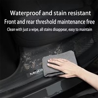 Protections de seuil de porte avant et arrière pour Tesla Model Y Juniper 2025 – Plaques de protection intérieures en ABS, garnitures anti-salissures, pédale de bienvenue